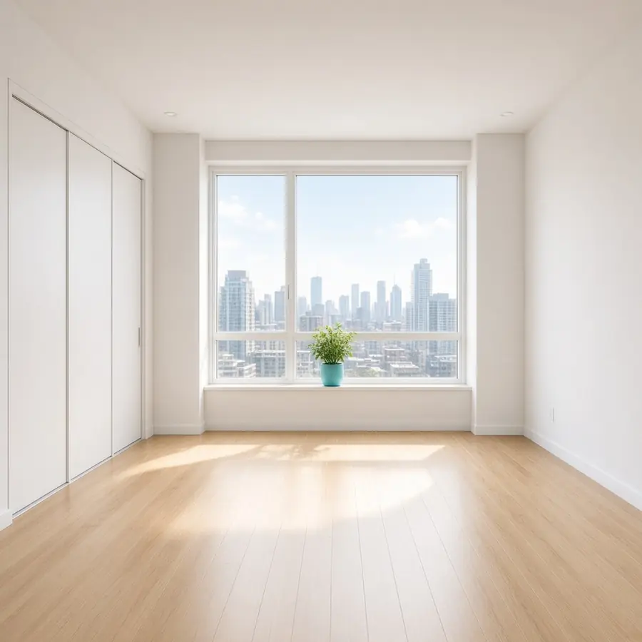Empty, sunny room ready for move-in day