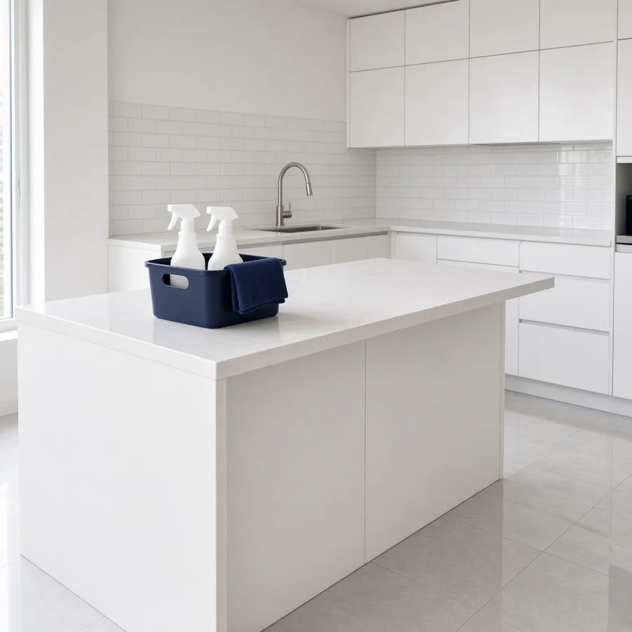 Newly renovated kitchen, freshly cleaned after construction